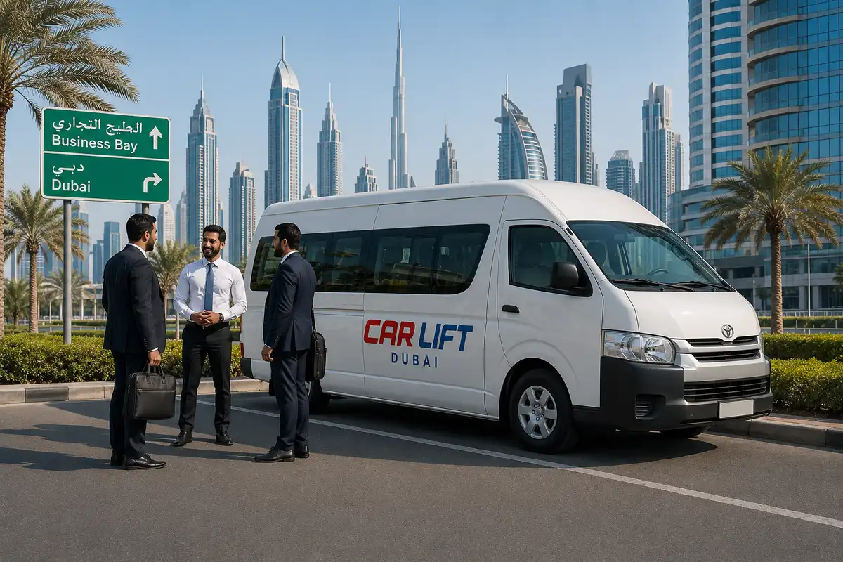 Passenger van for monthly car lift and office pick and drop in Business Bay