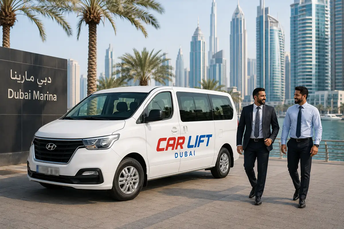 Passenger van rental serving Dubai Marina