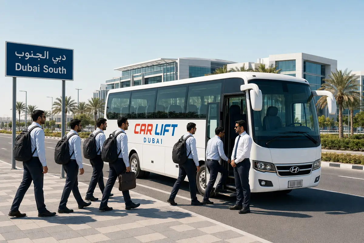 Staff coach route serving Dubai South